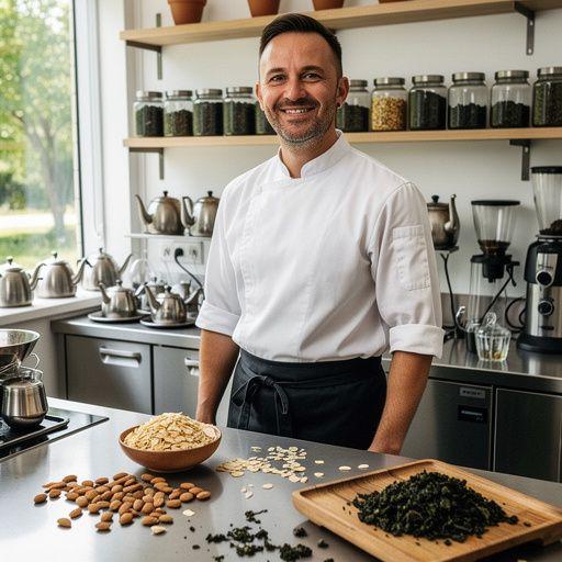 Mandulás oolong tea, amely gazdag ízekkel és virágos alapjegyekkel rendelkezik.